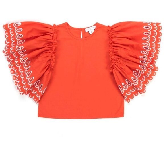 Stella McCartney Kids Other - NWT Stella McCartney Kids Girls' Scalloped Organic Cotton Top. Size 14